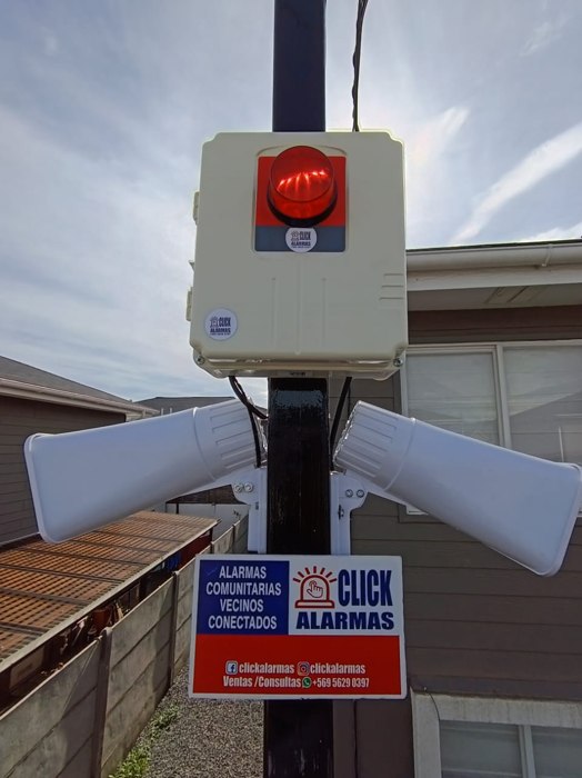 Click Smart 4G instalado con sirenas de exterior